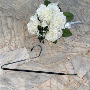 Metal Pants Hangers with Black Grips Set of 5